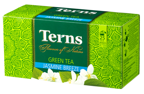 Terns Jasmine Breeze чай зеленый пакетированный в саше, (25п х 1,5г)