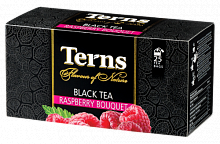 Terns Raspberry Bouquet чай черный пакетированный  в саше,  (25п х 1,5г)